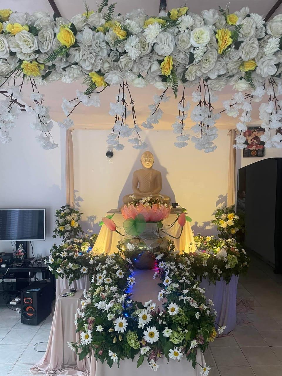 Cascading Blossom & Illuminated Pink Lotus Altar - Izumi Blossom